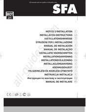 SFA SANIPRO XR Installationshinweise