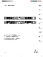 Behringer ULTRADRIVE DCX2496LE Kurzanleitung