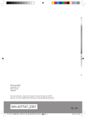 Silvercrest 427747 2301 Bedienungs- Und Sicherheitshinweise