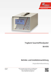 Bühler Technologies BA 4510 Betriebs Und Installationsanleitung