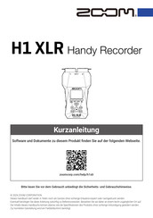 Zoom H1 XLR Kurzanleitung