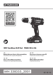 Parkside PABS 20-Li E6 Originalbetriebsanleitung