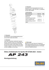 Ohlins AP 243 Montageanleitung