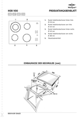 Whirlpool ikea HOB V00 Produktangabenblatt