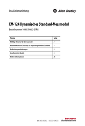 Rockwell Automation Allen-Bradley XM-124 Installationsanleitung