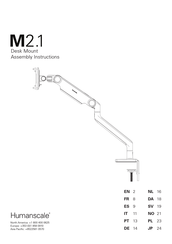 humanscale M21TBB Montageanleitung