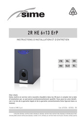 Sime 2R HE 10 ErP Installations- Und Wartungsanleitung