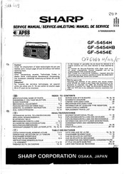 Sharp GF-5454H Serviceanleitung
