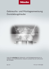 Miele DA 6698 W Gebrauchs- Und Montageanweisung