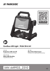 Parkside PLSA 20-Li A1 Originalbetriebsanleitung