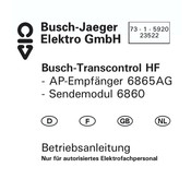 Busch-Jaeger 6860 Betriebsanleitung