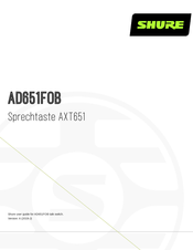 Shure AXT651 Bedienungsanleitung