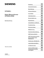 Siemens SITRANS LR460 Betriebsanleitung