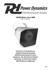 Power Dynamics Professional Audio HS650 Bedienungsanleitung