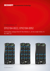 Beckhoff EPX3184-0022 Betriebsanleitung