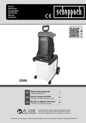 Scheppach GS59 Originalbetriebsanleitung