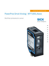 SICK PowerProx Small Analog -WTT190L-A Serie Betriebsanleitung