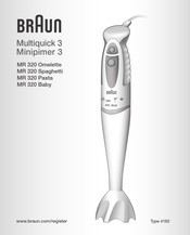 Braun Multiquick 3 MR 320 Spaghetti Gebrauchsanweisung