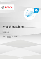 Bosch WGG254F2E Gebrauchs- Und Montageanleitung