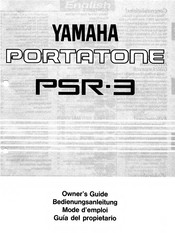Yamaha PSR-3 Bedienungsanleitung