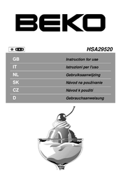 Beko HSA29520 Gebrauchsanweisung