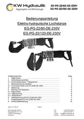 KW Hydraulik EG-PG-22/120-DE-230V Bedienungsanleitung