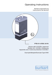 bürkert PTB 01 ATEX 2175 Bedienungsanleitung