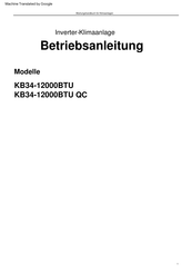 Kältebringer KB34-12000BTU Betriebsanleitung