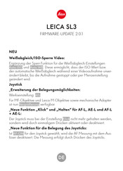 Leica SL3 Firmware-Aktualisierung