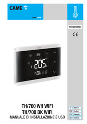 Came TH/700 WH WIFI Montage- Und Gebrauchsanleitung