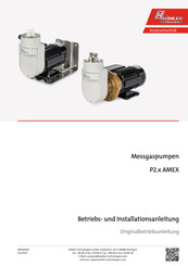 Bühler technologies P2.82 AMEX 800 l/h Betriebs Und Installationsanleitung