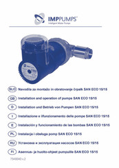 IMPPUMPS SAN ECO 15/15 Installation Und Betrieb