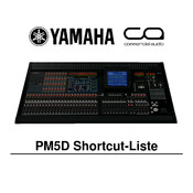 Yamaha PM5D Shortcut-Liste