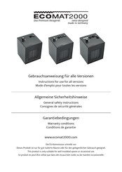 ECOMAT 2000 Select Gebrauchsanweisung