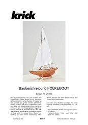 Krick Modelltechnik FOLKEBOOT Baubeschreibung