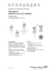 Endress+Hauser Micropilot S FMR530 Handbuch Zur Funktionalen Sicherheit