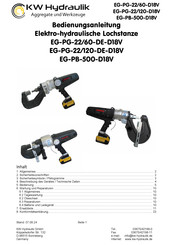 KW Hydraulik EG-PG-22/60-DE-D18V Bedienungsanleitung