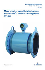 Emerson Rosemount 8750W Kurzanleitung Für Die Installation