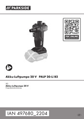 Parkside PALP 20-Li B2 Originalbetriebsanleitung