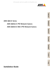 Axis Communications AXIS Q6054-E Mk II PTZ Bedienungsanleitung