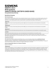 Siemens SIMATIC RF630L Kompaktbetriebsanleitung