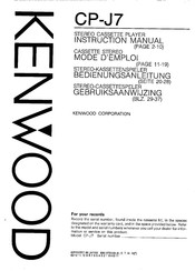 Kenwood CP-J7 Bedienungsanleitung