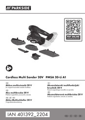 Parkside PMSA 20-Li A1 Originalbetriebsanleitung