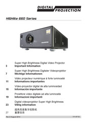 Digital Projection HIGHlite 660 Serie Bedienungsanleitung
