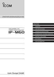 Icom IP-M60 Erweiterte Bedienungsanleitung