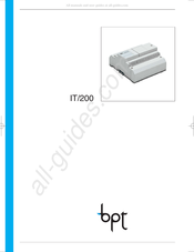 Bpt IT/200 Anleitung