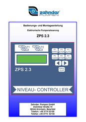 Zehnder Pumpen 12998 Bedienungs- Und Montageanleitung