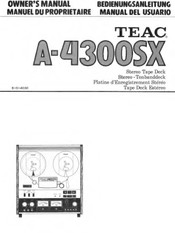 Teac A-4300SX Bedienungsanleitung