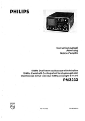 Philips PM3233 Anleitung