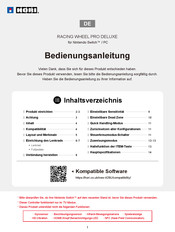 HORI RACING WHEEL PRO DELUXE Bedienungsanleitung